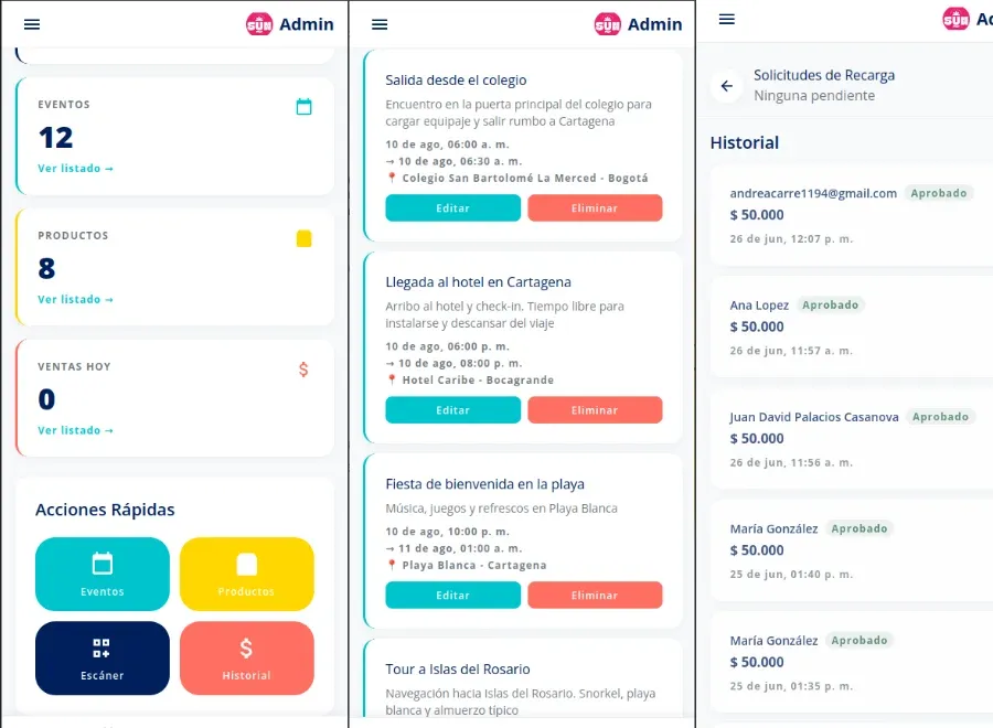 Captura de la aplicación web